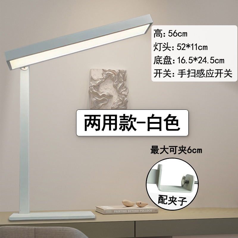 Full spectrum eye protection study desk lamp - ideal for kids' study rooms, student dorms, and reading - foldable clip-on table lamp