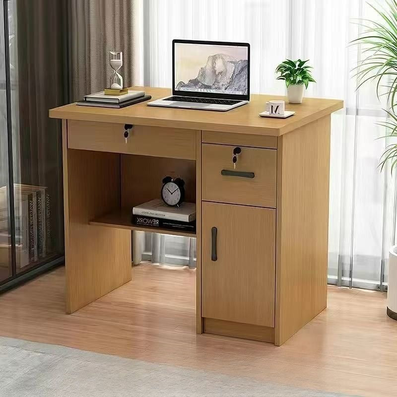 Solid wood eco-friendly desktop computer desk - office desk, small apartment home use, drawer bedroom desk, student table, writing desk