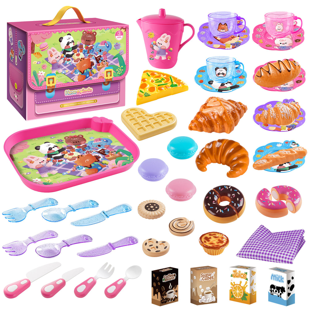 supply of children's play kitchenware set, afternoon tea, dessert, food, bread, cut-and-cut toys, wholesale