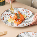 European-style light luxury banquet plating plates, restaurant artistic western dinner plates, pasta flat plates, ceramic american dinner plates, home-use steak plates