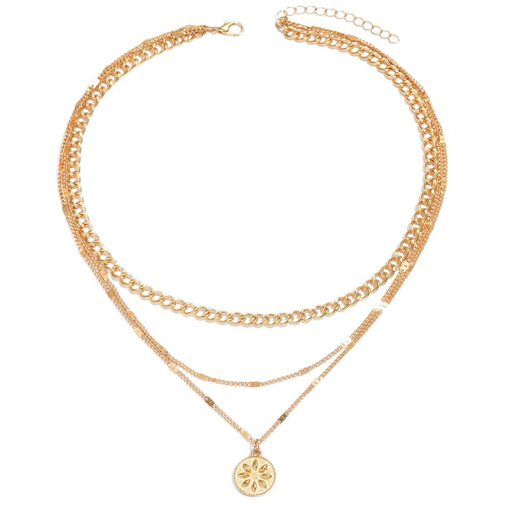 Long sweater chain wholesale european and american cross-border flower clavicle chain hip-hop multi-layered niche high-end necklace for women
