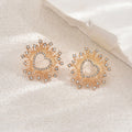 Women's earrings wholesale: cross-border sun eye earrings, unique design, light luxury, high-end star and heart studs