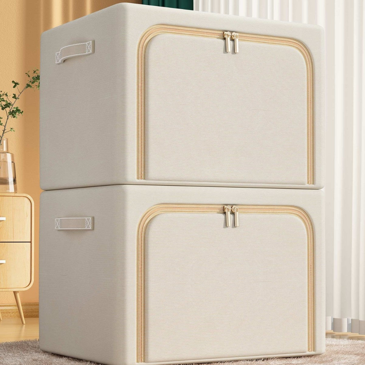 Solid color Oxford cloth steel frame storage box Clothing storage Dormitory moving quilt Clothes Bainer box Household storage