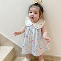 Summer clothes girl sleeveless dress newborn baby style princess bag butt skirt one-year-old baby girl one-piece