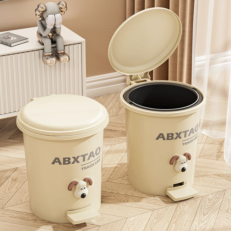 Trash can with lid, living room, home, toilet, kitchen, bathroom, large capacity, good-looking toilet storage bucket