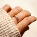 Ring set wholesale cross-border niche high-end gold-plated diamond closed hand jewelry women's light luxury exaggerated accessories finger ring