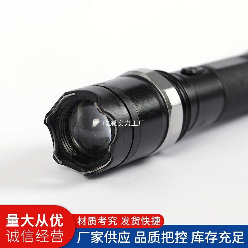 Manufacturer T10 strong light long-distance flashlight multi-function household LED charging spotlight outdoor riding flashlight