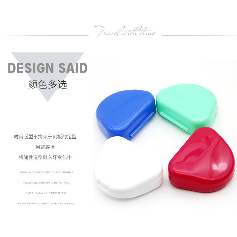 Dental triangle tooth box Orthodontic retainer Storage box Denture denture box Plastic tooth box Tooth tray box Wholesale