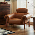 Chair medieval style italian first layer real cowhide lazy lounge chair living room balcony casual single sofa cross-border furniture