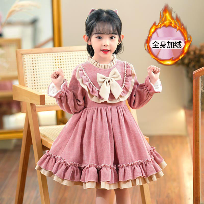 Ready-to-ship girls' dresses - autumn  new arrivals: lolita red kids' princess dress, stylish birthday tutu skirt