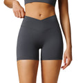 new arrival sports shorts for women outwear peach butt tight yoga shorts cross waistband sexy fitness pants