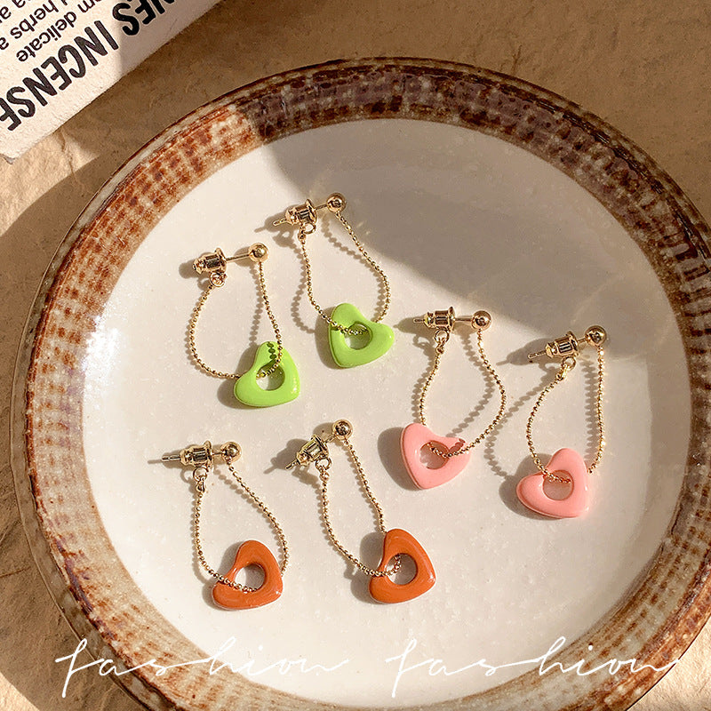 Simple retro red braided design stud earrings - women's exquisite and unique earrings, new arrival, flattering and high-end ear jewelry