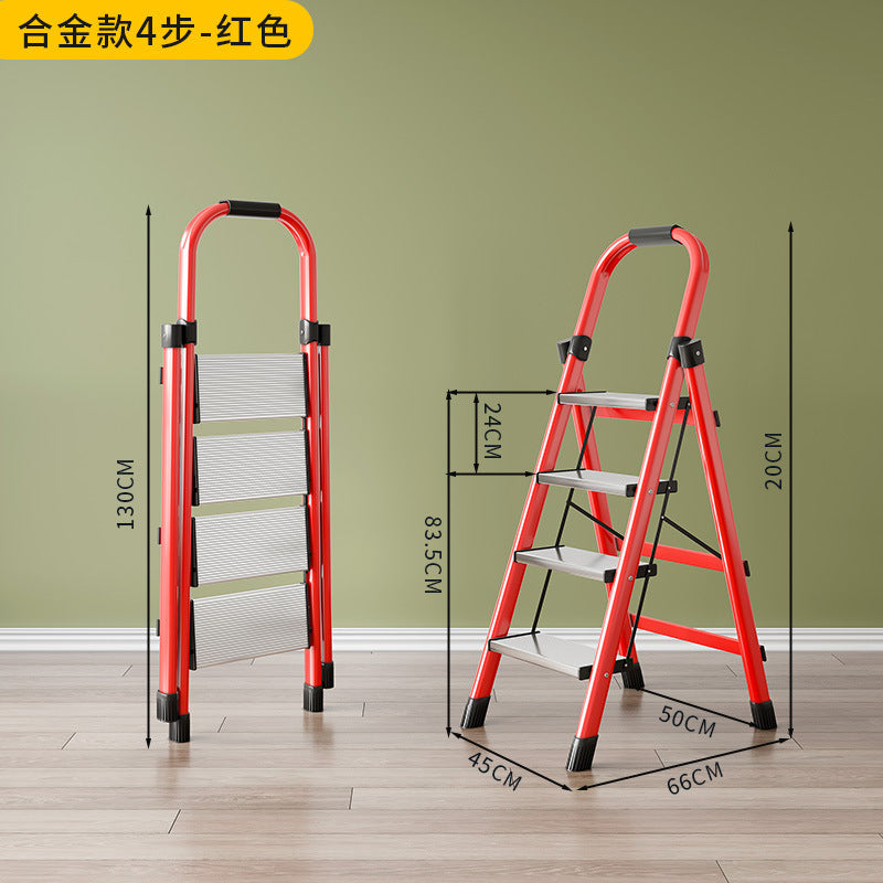 Ladder for homemultifunctional herringbone ladder foldable ladder stair stool small indoor extra thick flower stand thickened carbon steel