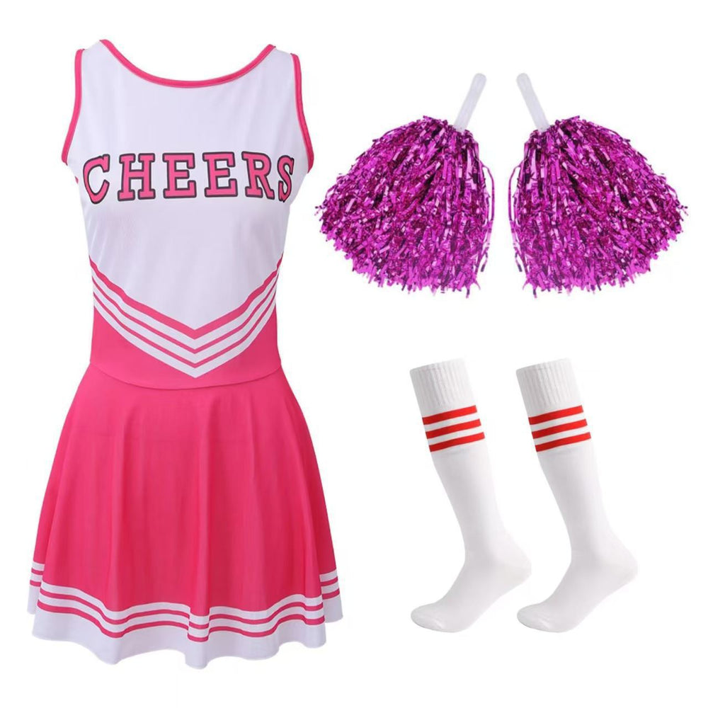 New cheerleading performance outfit:  cross-border event football cheerleader sexy one-piece cheerleading dress
