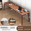 Workbench against the wall, narrow table, rectangular desk, double desk, for home computer desk, solid wood legs, long table