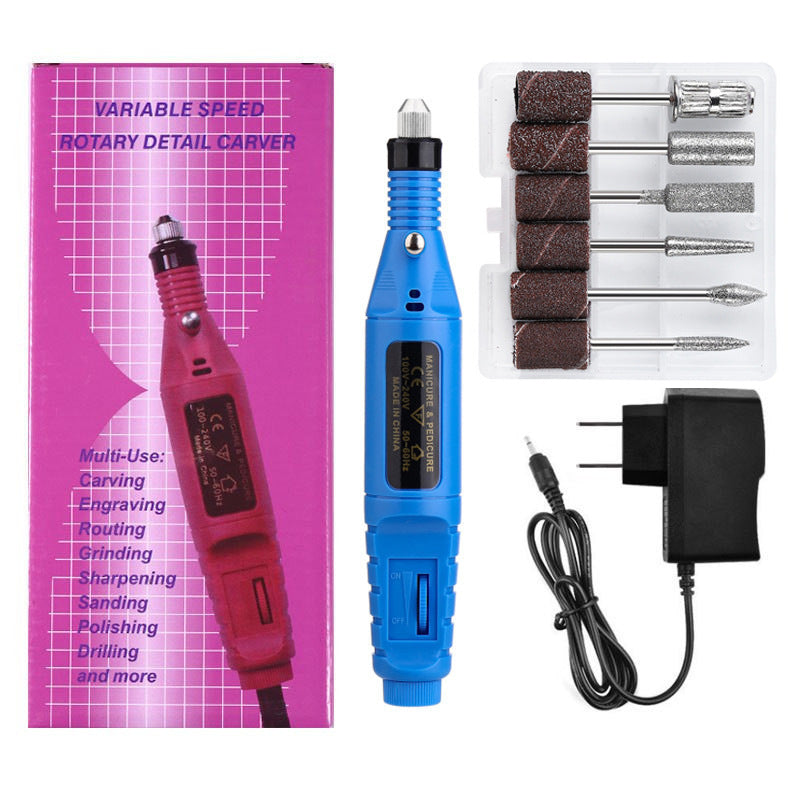 Mini nail drill set - portable electric nail file & polisher kit