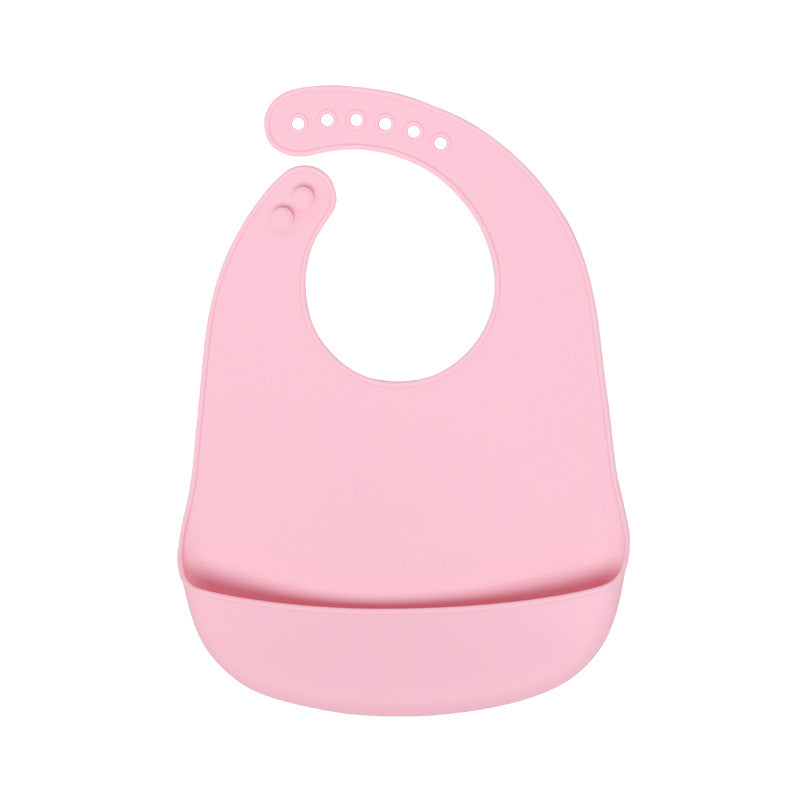 Dongguan Greene Factory Baby Silicone Bib Does Not Contain Bisphenol A Baby Saliva Pocket Children's Tableware Feeding Set