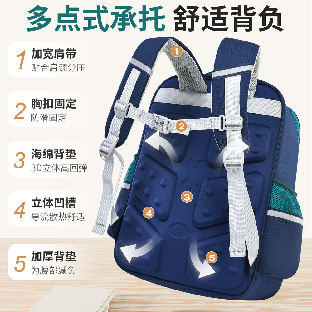New british style elementary school backpack for girls, grades 1-6, ultra-lightweight, spine-protecting children's backpack - wholesale