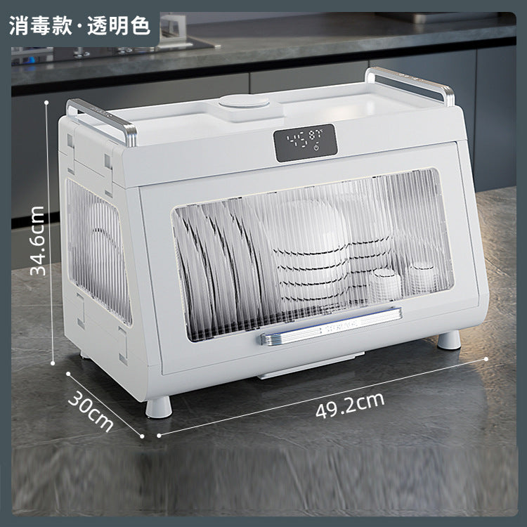 Golden Cat Kitchen Drain Cupboard with Lid Bowl Box Dishes Plates Chopsticks Cutlery Household Shelves Storage Box