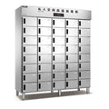 Bangxiang commercial separated plaid disinfection cabinet multi-compartment independent sterilization machine army stainless steel dinner plate disinfection cupboard