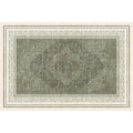 Removable and washable carpet, living room persian style, double layer sound insulation, green sofa, french retro style, waterproof, machine washable carpet