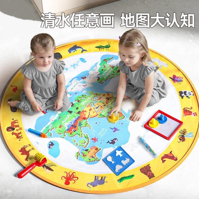 Kids' magic water canvas - baby doodle water painting blanket - toddler reusable pen magic water drawing mat - cross-border toy