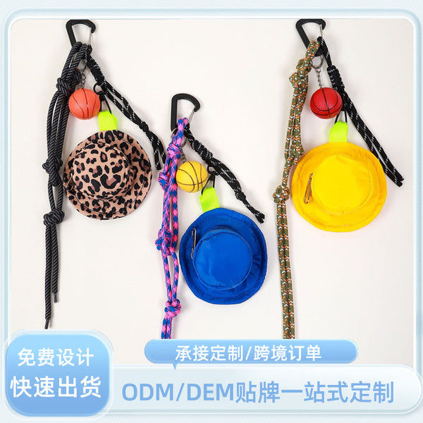 Customized small hat, bag, pendant, couple keychain, waist decoration creative gift bag, pendant, car pendant.