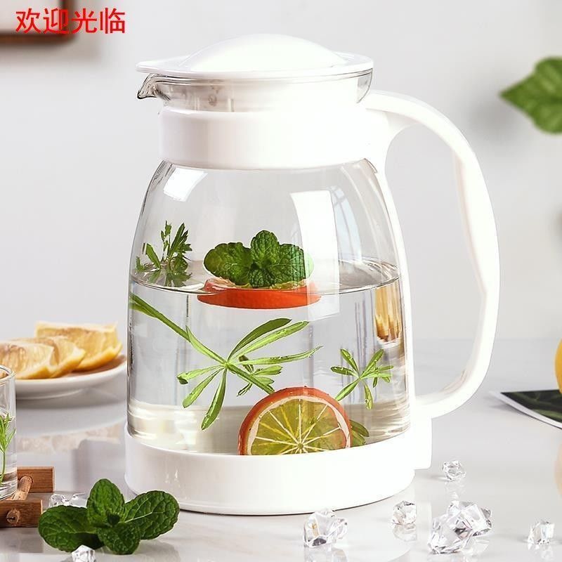 Large-capacity cold water kettle glass high temperature resistant cold boiled water cup teapot suitfor home juice kettle explosion-proof cold water kettle