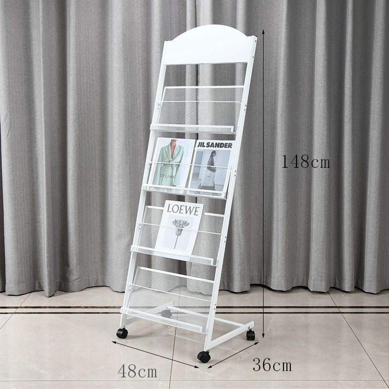 Floor magazine rack, newspaper rack, book rack, display rack, promotional material rack, single page rack, storage rack