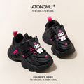 Astro boy dirt-resistant girls' shoes,  new spring collection, black kids' sneakers, breathable girls' chunky sneakers, soft sole