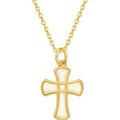 european and american cross inlaid zircon stainless steel layered twist chain paper clip necklace retro niche design