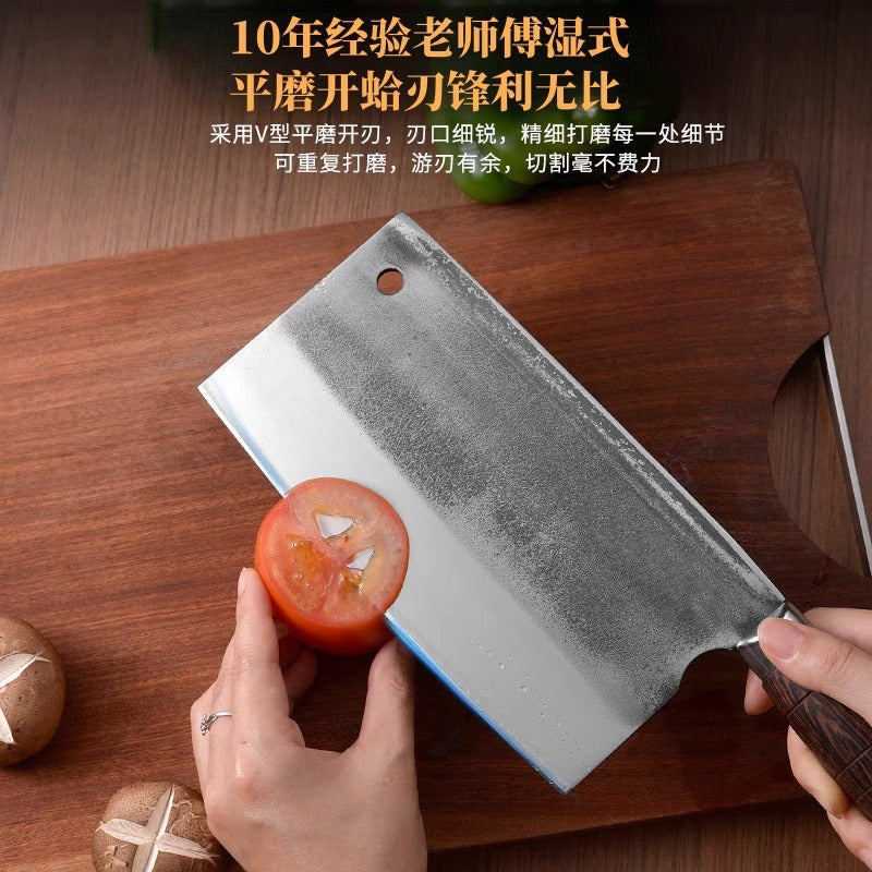 Bearing steel old-fashioned hand-forged for home slicing and chopping knife commercial chopping knife barbecue stall yangjiang kitchen knife