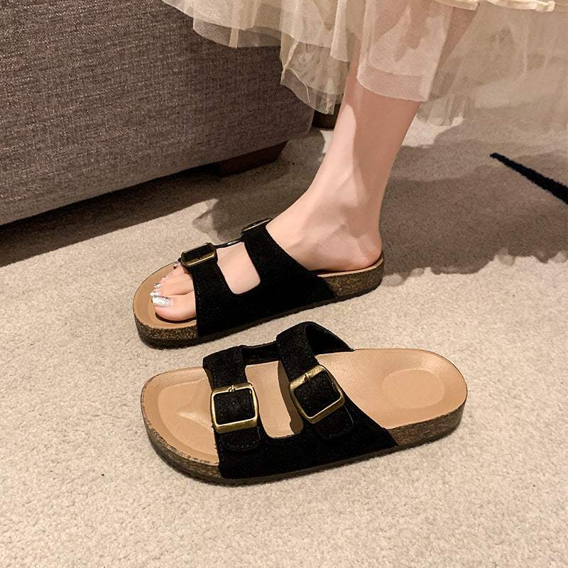 boken thick sole slippers women's summeroutwearfashion one-piece slippers home non-slip popular outdoor beach slippers