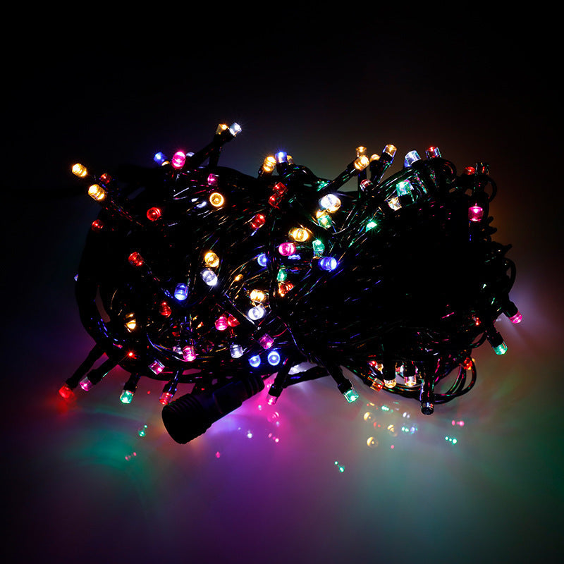 Manufacturer wholesale black line led light string with flash bubble outdoor waterproof male and female plug lighting project Gypsy star lantern string