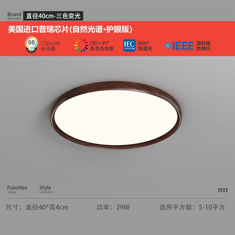 Wabi Sansi wind fruit lamp log wind bedroom ceiling lamp retro Japanese study eye protection children's room full spectrum lamp