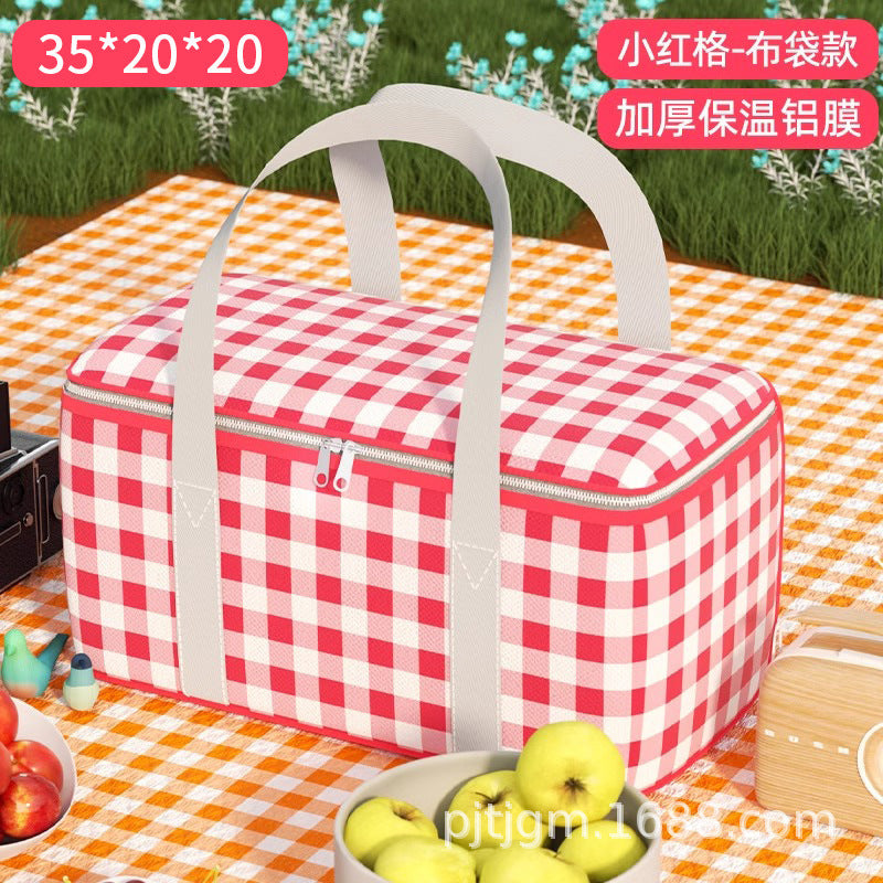 Picnic Basket Outdoor Camping Portable Foldable Picnic Basket Large Capacity Portable Insulation Bag Outdoor Insulation Box