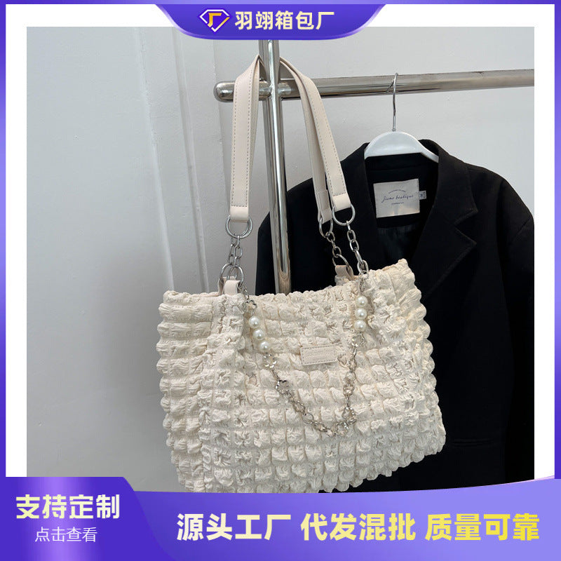Cross-border high-end large-capacity bag women's 2025 new trendy fashion shoulder bag underarm bag versatile tote bag