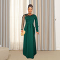 new bridesmaid dresses cross-border e-commerce african women's long sleeve maxi dress  train evening gown