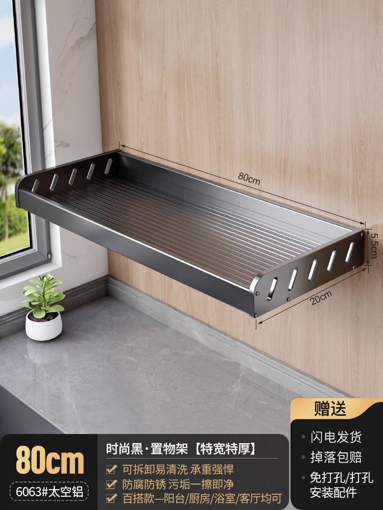 White balcony, washing machine rack above the laundry pool, no punching, wall hanging, living room, bedroom, flower storage shelf