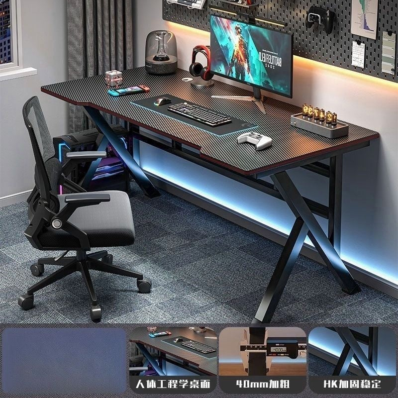 Desk - minimalist home office desk, student study writing desk, bedroom computer desk, simple table, gaming desk