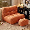 Vacuum compressed sofa casual modern lazy fabric sofa sponge single sofa cream casual living room casual