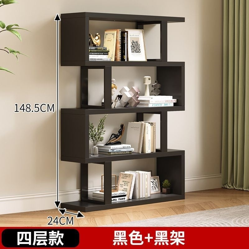 Floor-standing storage rack bookshelf solid wood wall shelf toy storage rack for home multi-layer bookcase combination storage rack