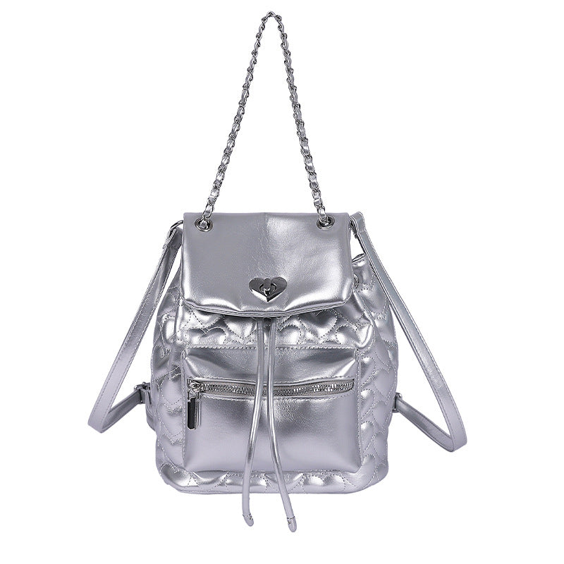 Niche texture backpack bag women's 2025 new student commuter backpack fashionable versatile ins fashionable bucket bag