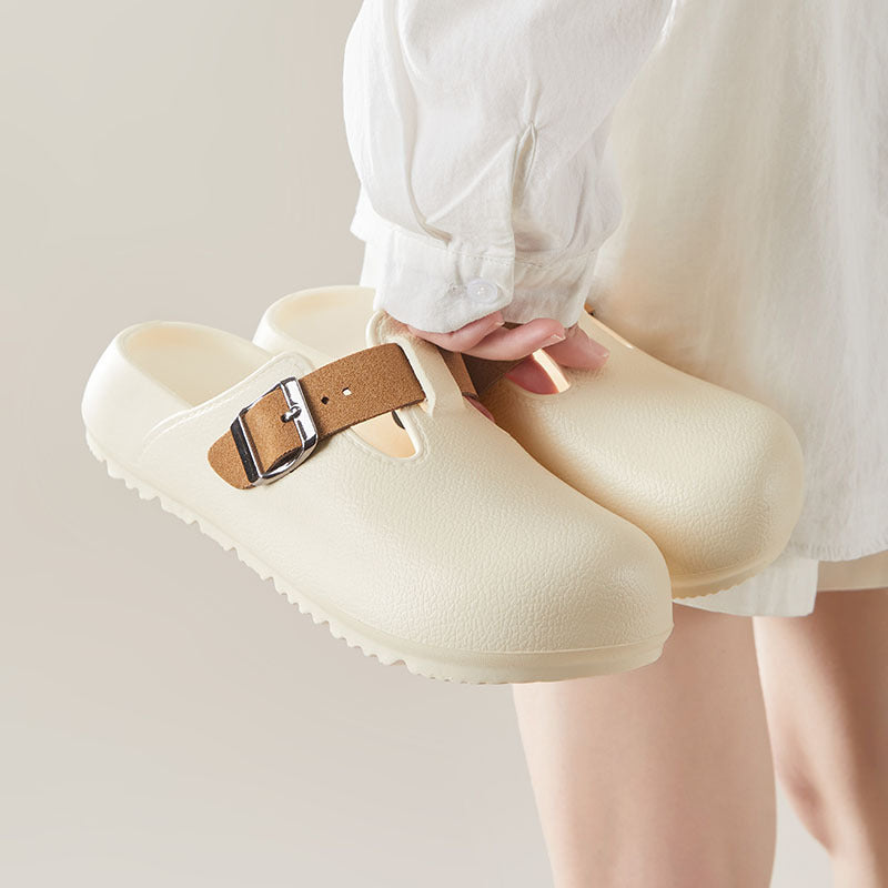 2026 summer new soft sole "cloud-like" closed-toe slippers - plus size fashionable casual shoes for office work and lounging