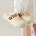 2026 summer new soft sole "cloud-like" closed-toe slippers - plus size fashionable casual shoes for office work and lounging