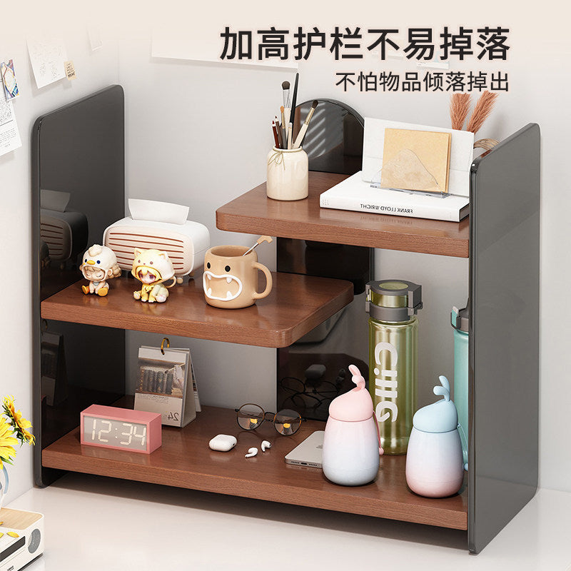 Desktop storage rack, office desk, countertop storage, water cup rack, multi-layer acrylic table layered workstation handy gadget