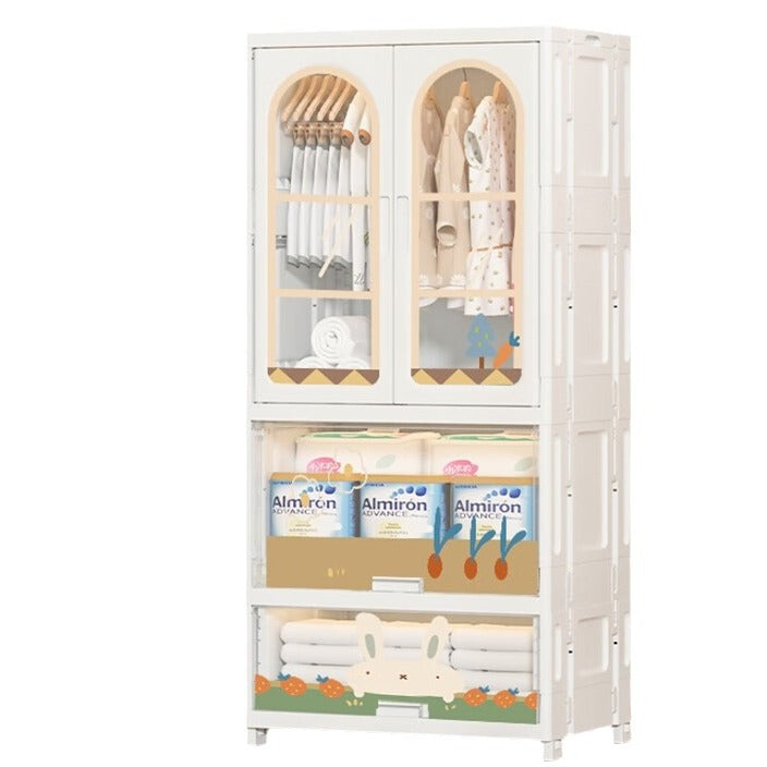 Yaya children's wardrobe baby wardrobe newborn plastic simple bedroom household clothes baby storage locker