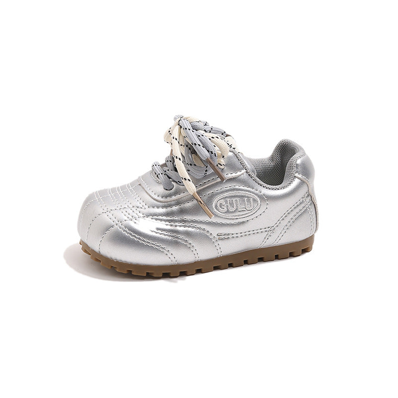 ins children's moral training shoes 2025 spring and autumn new Korean version girls soft-soled Forrest Gump shoes boys casual sports shoes