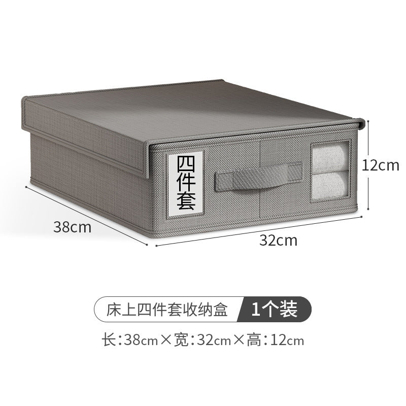 Hot-selling Oxford cloth, bed sheet storage box, fabric clothing four-piece storage box, wardrobe quilt cover, blanket storage and finishing