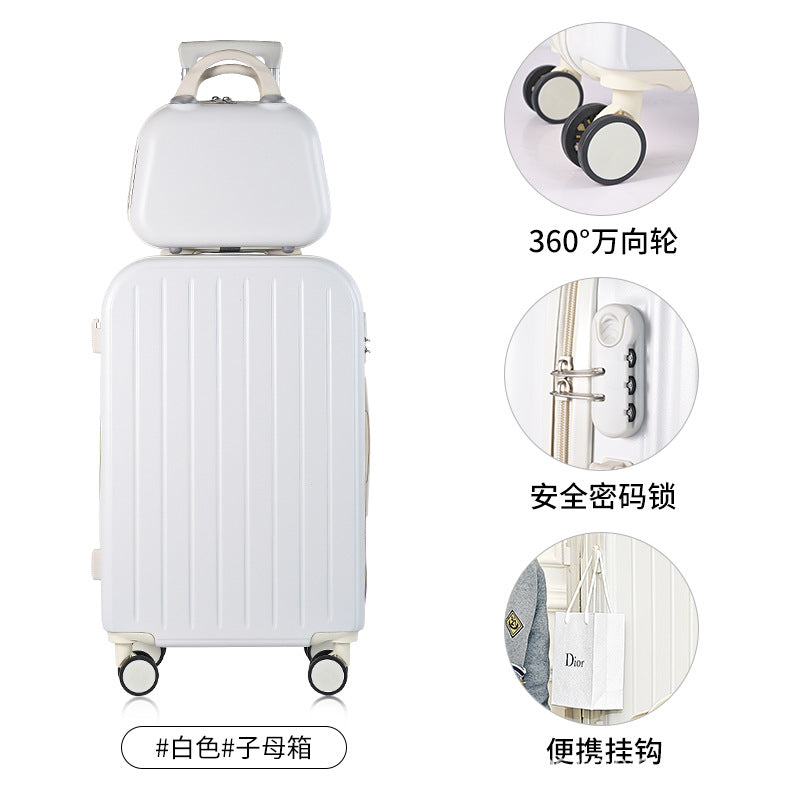 New high-value suitcase, female student small and light trolley case, male suitcase, password box 20 inches 24 inches